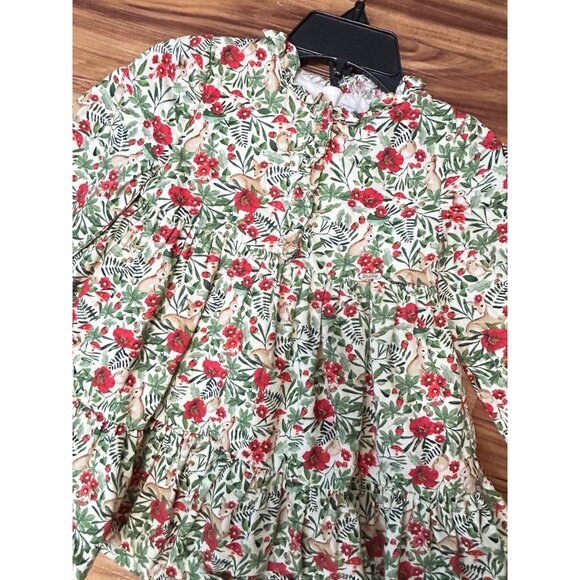 Mayoral Dress Baby Girl Size 24 Months Bunny Bird Floral Long Sleeve 18 M - Picture 4 of 8